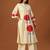 Women Floral Printed Regular Thread Work Pure Cotton Kurta with Trousers