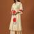 Women Floral Printed Regular Thread Work Pure Cotton Kurta with Trousers