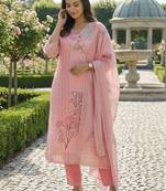 Women Floral Printed Regular Kurta with Trousers & With Dupatta