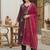 Women Ethnic Motifs Embroidered Regular Sequinned Liva Kurta with Trousers & With Dupatta