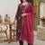Women Ethnic Motifs Embroidered Regular Sequinned Liva Kurta with Trousers & With Dupatta