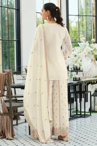 Women Ethnic Motifs Embroidered Panelled Sequinned Kurta with Palazzos & With Dupatta