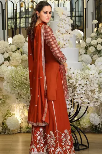 Women Ethnic Motifs Embroidered Regular Sequinned Kurta with Palazzos & With Dupatta