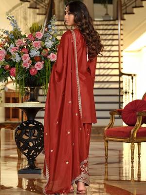 Women Ethnic Motifs Embroidered Regular Thread Work Kurta with Salwar & With Dupatta 5