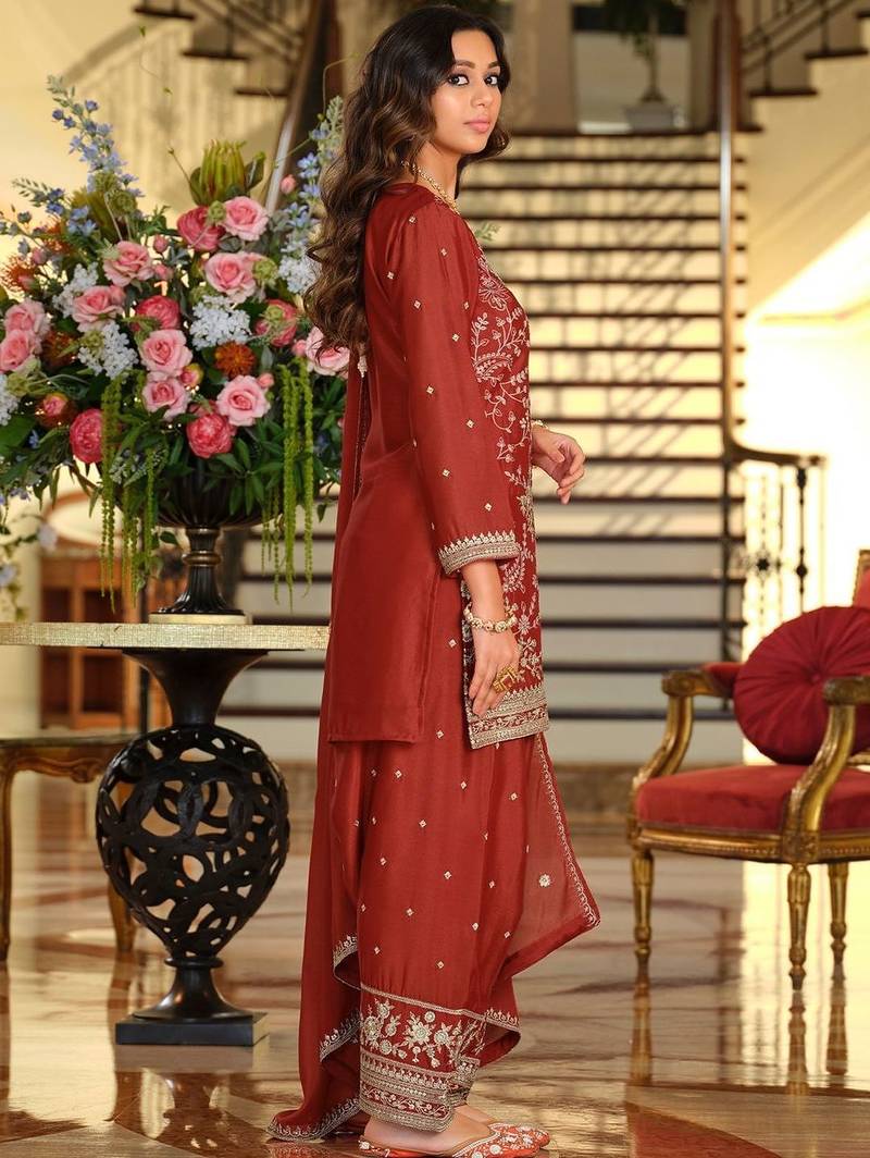 Women Ethnic Motifs Embroidered Regular Thread Work Kurta with Salwar & With Dupatta