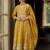 Women Floral Embroidered Empire Mirror Work Kurta with Trousers & With Dupatta