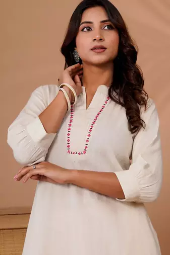 Women Floral Embroidered Regular Sequinned Kurta with Palazzos