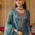 Women Floral Embroidered Panelled Beads and Stones Kurta with Trousers & With Dupatta
