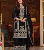 Women Paisley Embroidered Regular Sequinned Kurta with Trousers & With Dupatta