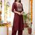 Women Ethnic Motifs Embroidered Regular Liva Kurta with Trousers