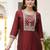 Women Ethnic Motifs Embroidered Regular Liva Kurta with Trousers