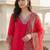 Women Embroidered Regular Thread Work Kurta with Trousers & With Dupatta