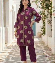 Ethnic Motifs Printed Mandarin Collar Pure Cotton Kurta With Trousers