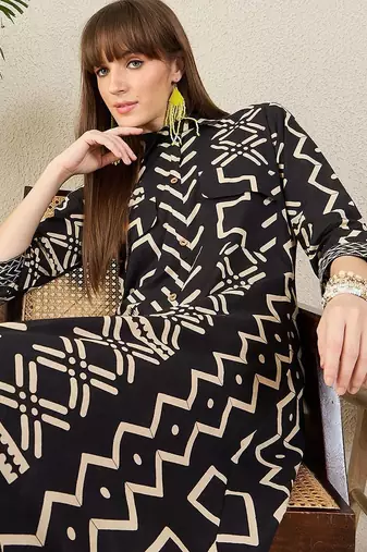 Women Printed Regular Pure Cotton Kurta with Trousers