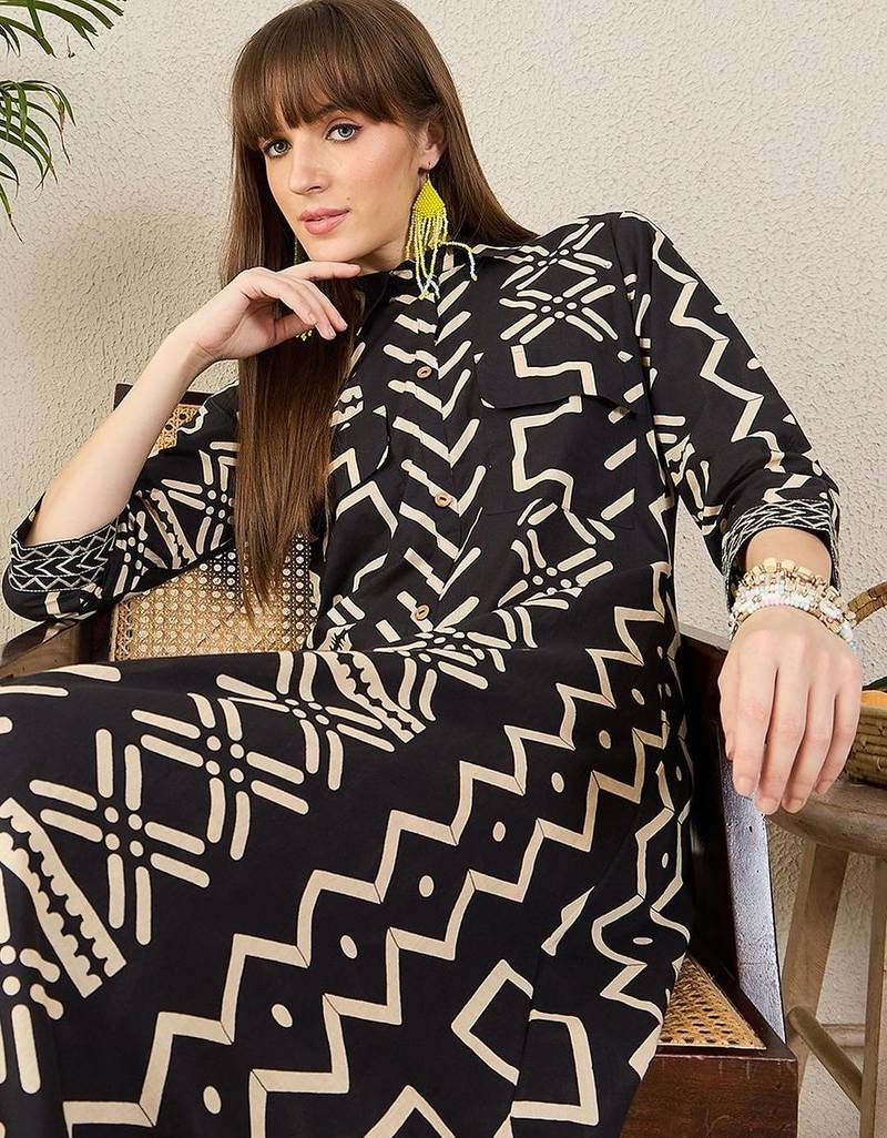 Women Printed Regular Pure Cotton Kurta with Trousers