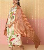 Women Floral Printed Empire Pure Cotton Kurta with Trousers & With Dupatta