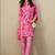 Women Floral Printed Regular Thread Work Pure Cotton Kurta with Trousers