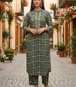 Women Bandhani Printed Regular Pure Cotton Kurta with Trousers