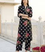 Women Floral Printed Regular Pure Cotton Kurta with Trousers