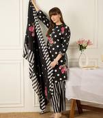 Women Floral Printed Regular Pure Cotton Kurta with Trousers & With Dupatta