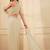 Dull ivory crepe drape skirt set with heavy hand embroidered blouse and dupatta