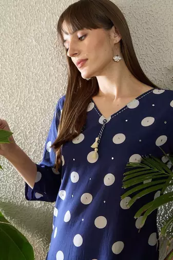 Women Ethnic Motifs Printed Regular Sequinned Pure Cotton Kurta with Palazzos