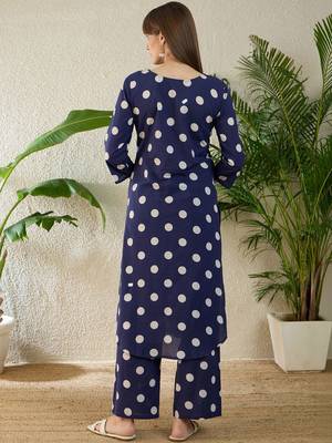 Women Ethnic Motifs Printed Regular Sequinned Pure Cotton Kurta with Palazzos 4