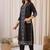 Women Ethnic Motifs Printed Regular Mirror Work Pure Cotton Kurta with Trousers