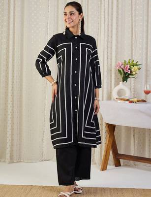 Women Printed Regular Kurta with Palazzos 1