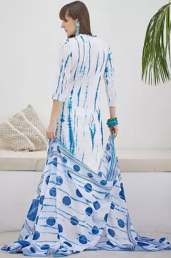 Women Printed Regular Pure Cotton Kurta with Trousers & With Dupatta