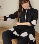 Women Printed Regular Beads and Stones Pure Cotton Kurta with Trousers