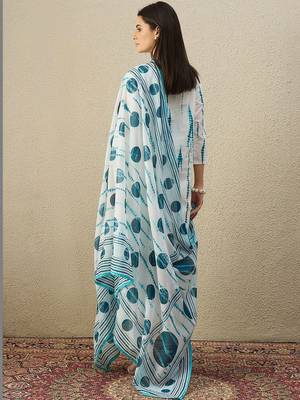 Women Printed Regular Pure Cotton Kurta with Trousers & With Dupatta 4