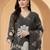 Women Floral Printed Regular Thread Work Kurta with Trousers & With Dupatta