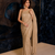 Cream Color  Sequence And Embrodery Work Fuax Georgette Saree