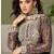 Brown digital print chinon silk blend kurta palazzo set