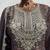 Brown digital print chinon silk blend kurta palazzo set