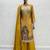 Yellow digital print chinon silk blend kurta palazzo set