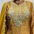 Yellow digital print chinon silk blend kurta palazzo set