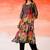 Black Printed A-line Kurta Trousers Set