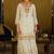White Embroidered Straight Kurta Palazzos Dupatta Set