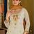 White Embroidered Straight Kurta Palazzos Dupatta Set