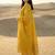 Yellow Embroidered Straight Kurta Trousers Dupatta Set