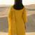 Yellow Embroidered Straight Kurta Trousers Dupatta Set