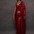 Red Color Embroidery And Sequance Work Faux Georgette saree