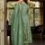 Green Embroidered Anarkali Kurta Trousers Dupatta Set