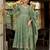 Green Embroidered Anarkali Kurta Trousers Dupatta Set