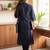 Black Solid A-line Kurta Trousers Set