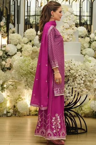 Women Regular Thread Work Kurta with Palazzos & With Dupatta