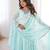 Mint green heavy faux georgette embroidered anarkali suit set
