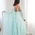 Mint green heavy faux georgette embroidered anarkali suit set